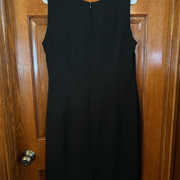 Danny & Nicole Size 14 Black Dress With Jacket Embroidered Flowers On Jacket - Picture 4 of 6